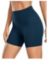 Women's Naked Feeling Biker Shorts - 4''/ 5''/ 6''/ 8'' High Waisted Yoga Gym Spandex Shorts Side Pockets 5 inches French Nav...